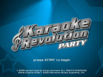 Karaoke Revolution Party (USA) screen shot title